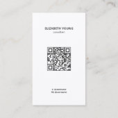 Consultant Custom Foto und QR Visitenkarte (Rückseite)
