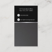 Consultant Large Monogram Wirbel Business Card Visitenkarte (Rückseite)