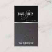 Consultant Large Monogram Wirbel Business Card Visitenkarte (Vorderseite)