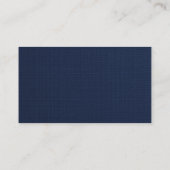 Consultant Navy Blue Gold Luxury Linen Visitenkarte (Rückseite)