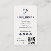 Consultant Photo QR Code Professional Visitenkarte (Rückseite)