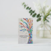 Consultantt Rainbow Colored Tree Business Card Visitenkarte (Stehend Vorderseite)