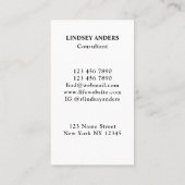 Consultantt Rainbow Colored Tree Business Card Visitenkarte (Rückseite)