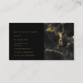 Consulting Black Gold Abstrakt Marble Vip Visitenkarte (Rückseite)