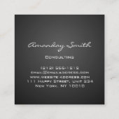 Consulting Gold Aquamarin Gray Abstrakte Logos Mod Quadratische Visitenkarte (Rückseite)