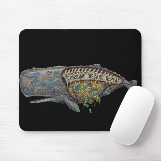 Consume. Discard. Repeat. – Anti-Consumerism Mousepad (Mit Mouse)