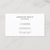 Contact With Us Modern Minimalist Template Elegant Visitenkarte (Rückseite)