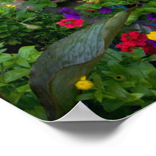 Container Garden Design mit blauem Stuhl in unsere Poster (Ecke)