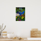 Container Garden Design mit blauem Stuhl in unsere Poster (Küche)