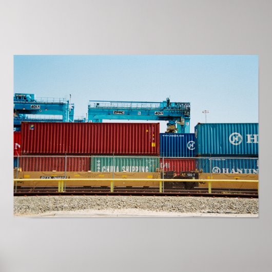 Container im Port Poster (Vorne)