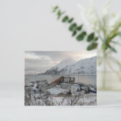 Container-Krane zerstört durch Gale Force Wind Postkarte (Stehend Vorderseite)