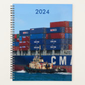 Container ship and tug year planner 2024 planer (Vorderseite)