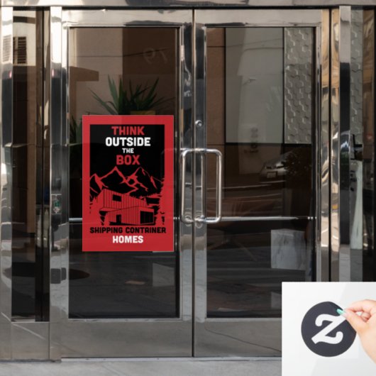 Container-Zuhause Fensteraufkleber (Büro Tür)