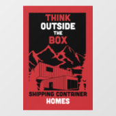 Container-Zuhause Fensteraufkleber (Blatt)