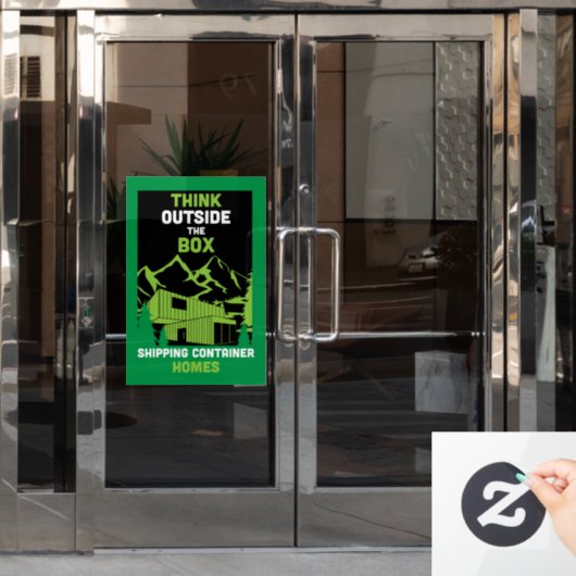 Container-Zuhause Fensteraufkleber (Büro Tür)