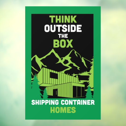 Container-Zuhause Fensteraufkleber (Blatt 3)