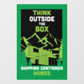 Container-Zuhause Fensteraufkleber (Blatt)