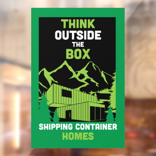 Container-Zuhause Fensteraufkleber (Blatt 2)