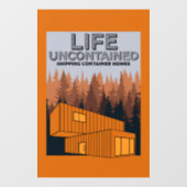 Container-Zuhause Fensteraufkleber (Blatt)