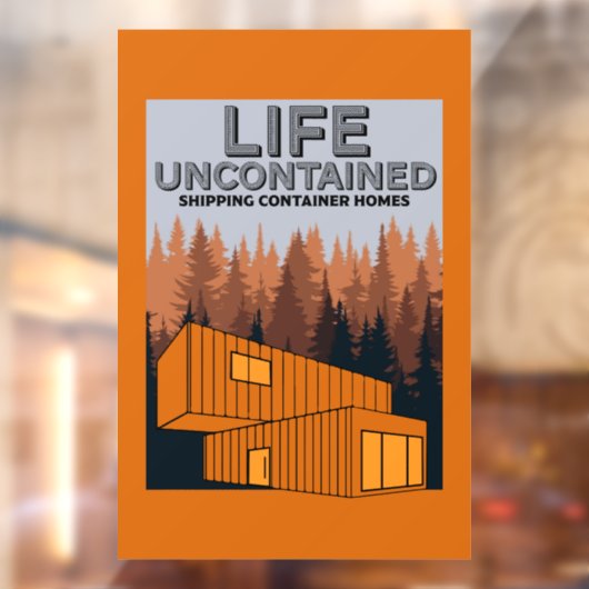 Container-Zuhause Fensteraufkleber (Blatt 2)