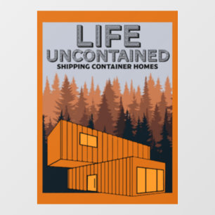 Container-Zuhause Fensteraufkleber
