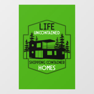 Container-Zuhause Fensteraufkleber