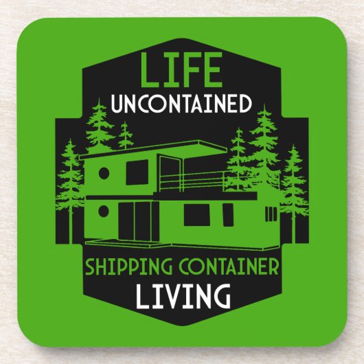 Container-Zuhause Getränkeuntersetzer (Vorderseite)