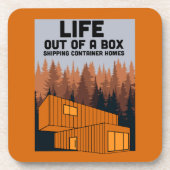 Container-Zuhause Getränkeuntersetzer (Vorderseite)