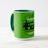 Container-Zuhause Tasse (Vorderseite Links)