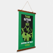 Container-Zuhause Wandteppich Mit Holzrahmen (Gewinkelt)