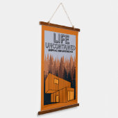 Container-Zuhause Wandteppich Mit Holzrahmen (Gewinkelt)