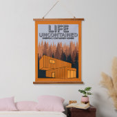 Container-Zuhause Wandteppich Mit Holzrahmen (Schlafzimmer)