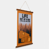 Container-Zuhause Wandteppich Mit Holzrahmen (Gewinkelt)