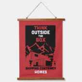 Container-Zuhause Wandteppich Mit Holzrahmen (Vorderseite)