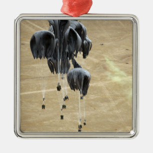 Container-Zustellsystem bündelt Fallschirm Silbernes Ornament