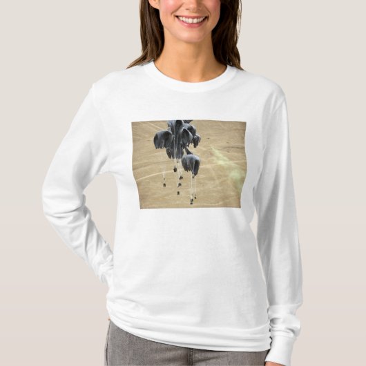 Container-Zustellsystem bündelt Fallschirm T-Shirt (Vorderseite)