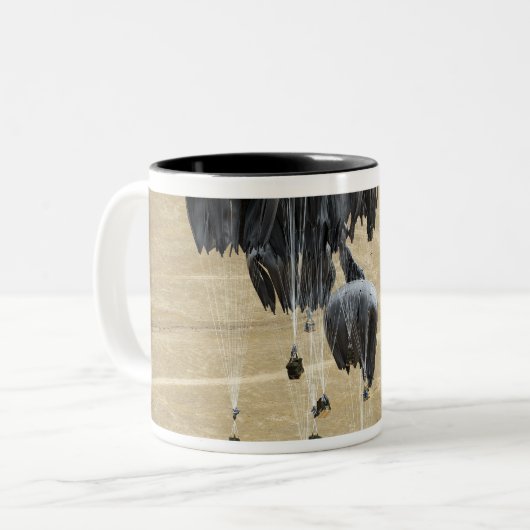 Container-Zustellsystem bündelt Fallschirm Zweifarbige Tasse (Vorderseite Links)