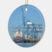 Containerschiff-Dock Keramikornament (Links)