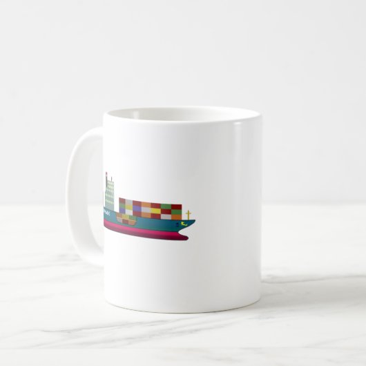 Containerschiff Kaffeetasse (Vorderseite Links)