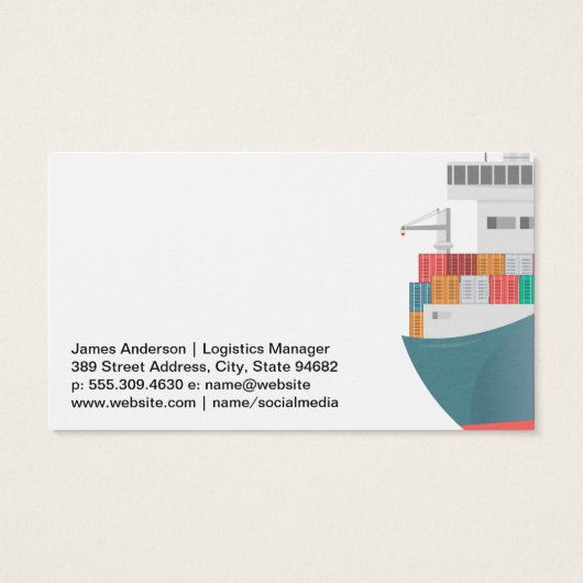 Containerschiff | Logistik (Rückseite)