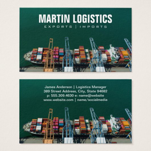 Containerschiff | Logistik | Hafen (Vorne & Hinten)