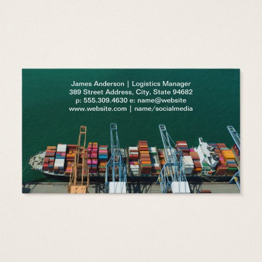 Containerschiff | Logistik | Hafen (Rückseite)