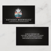 Containerschiff | Logistikleistungen Visitenkarte (Vorne/Hinten)