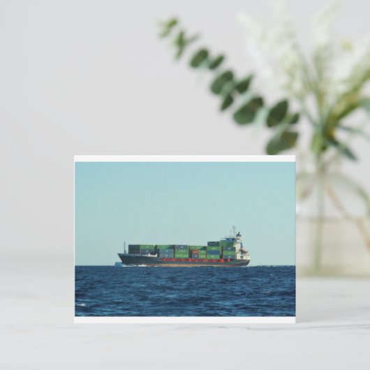 Containerschiff Postkarte (Stehend Vorderseite)