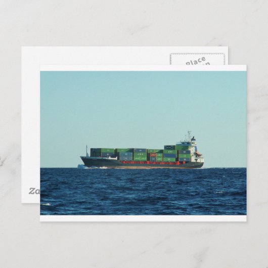 Containerschiff Postkarte (Vorne/Hinten)