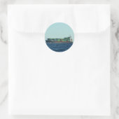 Containerschiff Runder Aufkleber (Tasche)