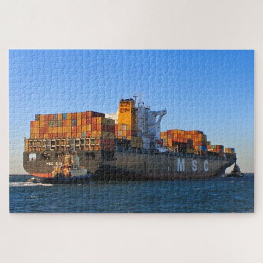 Containerschiff und Schlepper: MSC Shanghai Puzzle (Horizontal)
