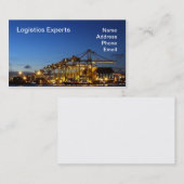 Containerterminal-Verladedock nachts Visitenkarte (Vorne/Hinten)