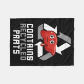 Contains Recycled Parts Liver Transplant Survivor  Fleecedecke (Vorderseite (Horizontal))