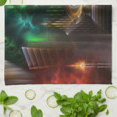 Contemplation Oz Fraktal Kunst Küche Handtuch (Gefaltet)